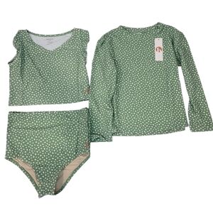 HONEY MARK 3 Pc Girls Swim set NWT 9/10